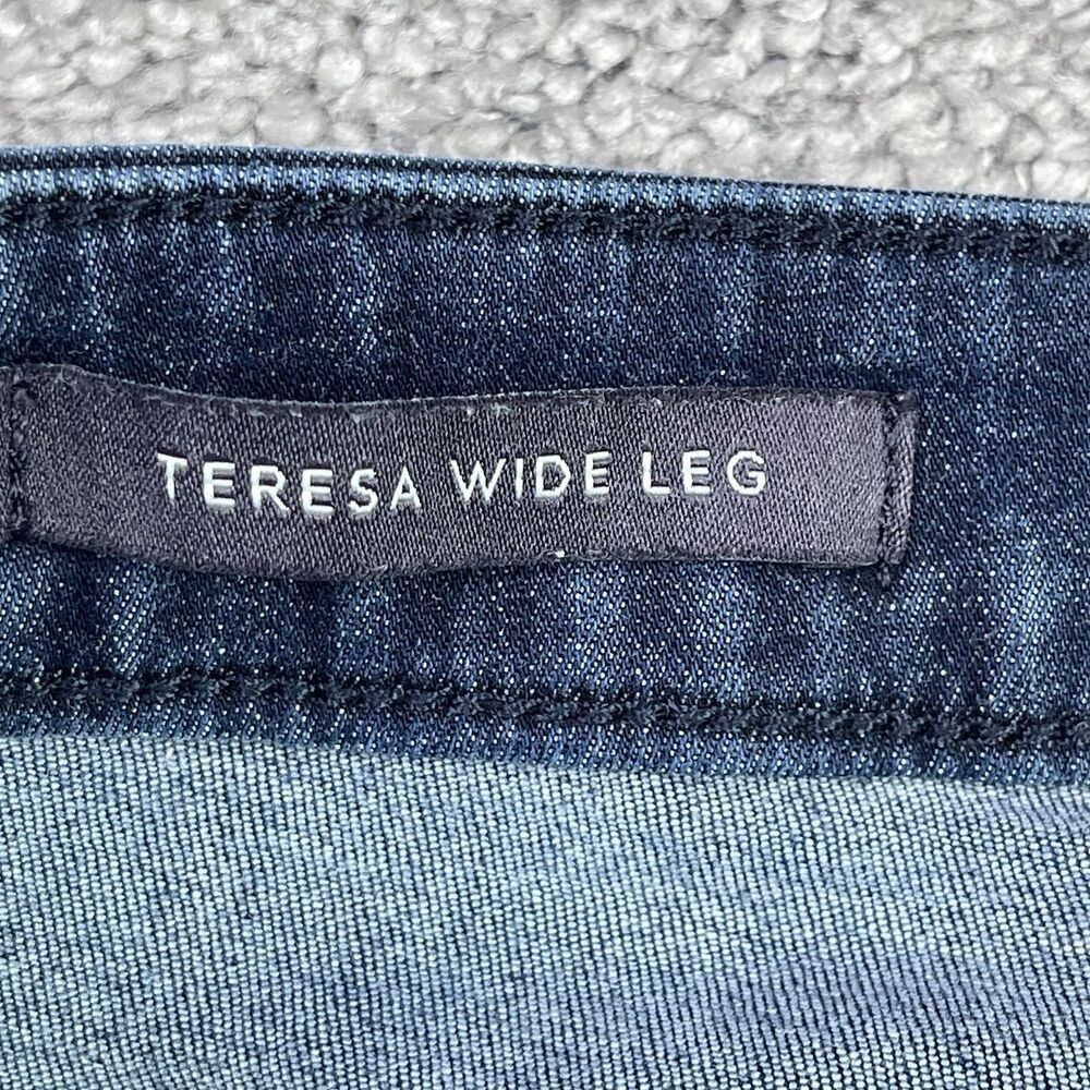 NYDJ Teresa Jeans Women's 4 Petite Wide Leg Crop High Rise Pleated Stretch - Picture 5 of 11